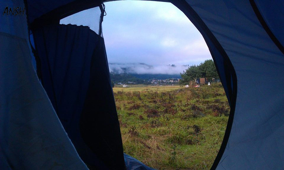 Camping in mountains